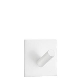 Smedbo BX1092 1 3/4 in. Self Adhesive Square Single Wardrobe Hook in White